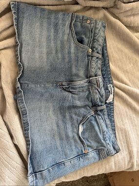 Garage Light Blue Denim Cropped Skirt